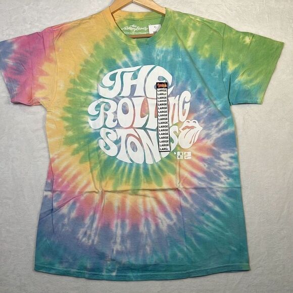 Rolling Stones‎ band tie dye T-shirt NWT-Large - Picture 1 of 6